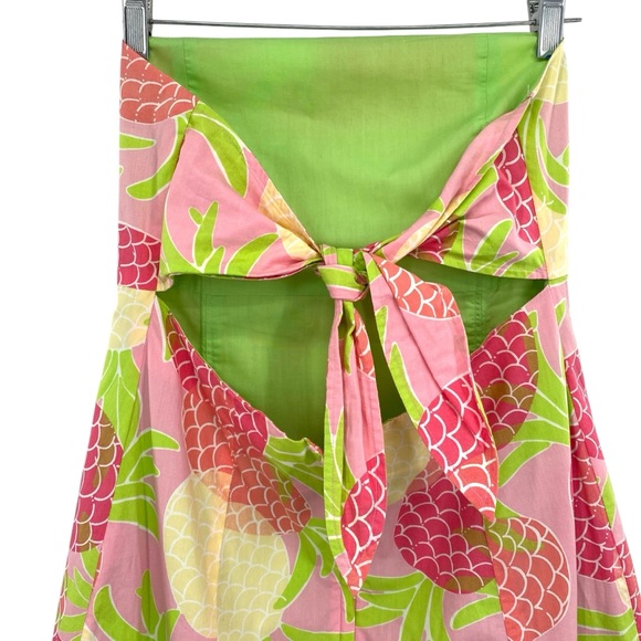 Lilly Pulitzer Vintage Pineapple Strapless Cotton Dress - Picture 8 of 13